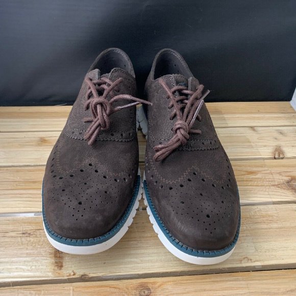 Cole Haan Zerogrand Wingtip Oxford Dark Brown SZ 8 - Picture 4 of 6